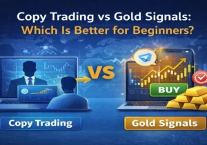 Copy trading vs gold signals comparison for beginners showing automation and manual trading