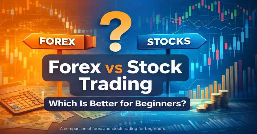 Forex vs stock trading comparison for beginners showing market differences