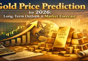 Gold price prediction for 2026 showing bullish market outlook and rising gold chart