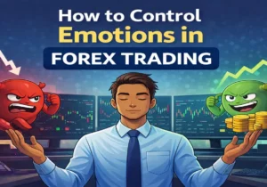 How to control emotions in forex trading illustration showing fear and greed balance