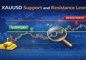 XAUUSD support and resistance levels chart showing gold price analysis