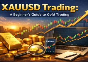 XAUUSD gold trading beginner guide with gold price chart