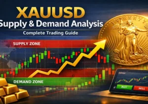 XAUUSD Supply & Demand Analysis with gold trading chart and zones